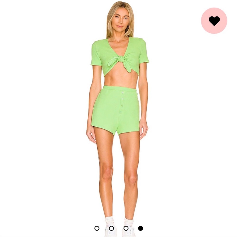 NWT Lovers + Friends Annette Front Tie Crop Top